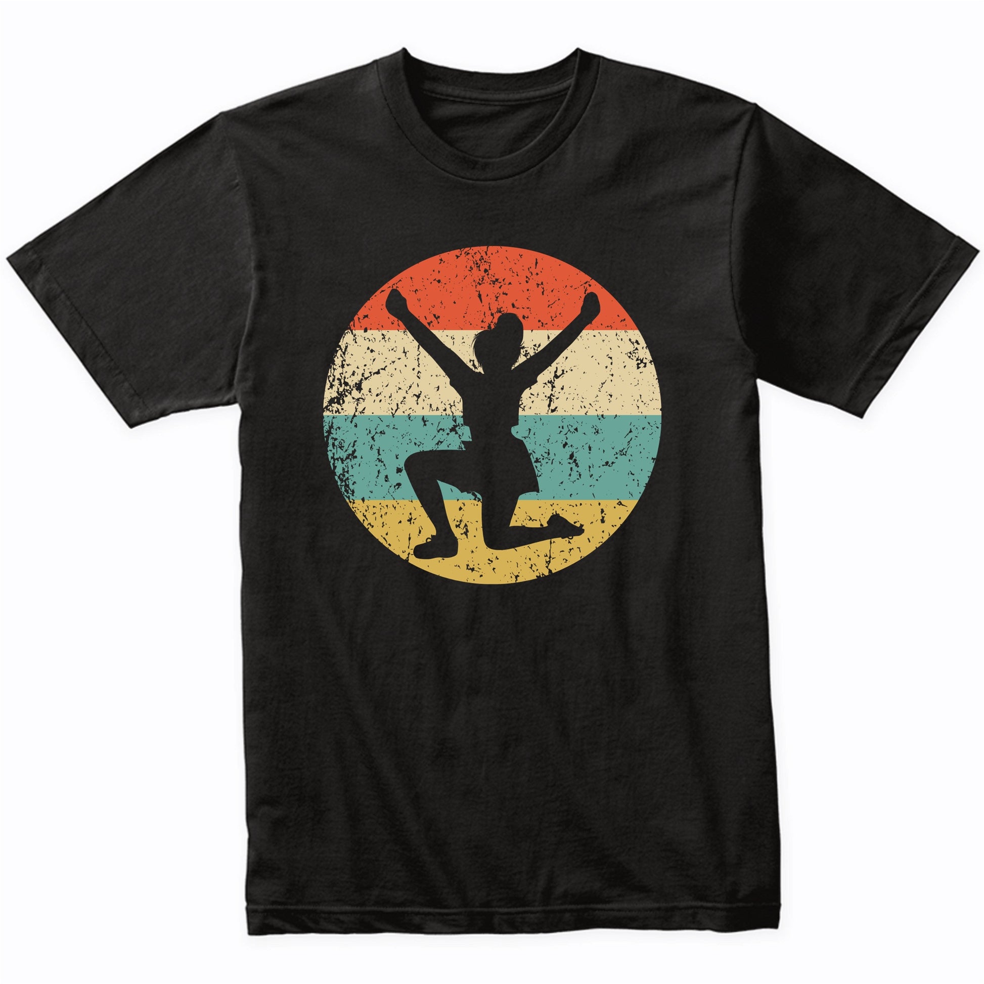 Cheerleading Cheer Silhouette Retro Cheerleader T-Shirt