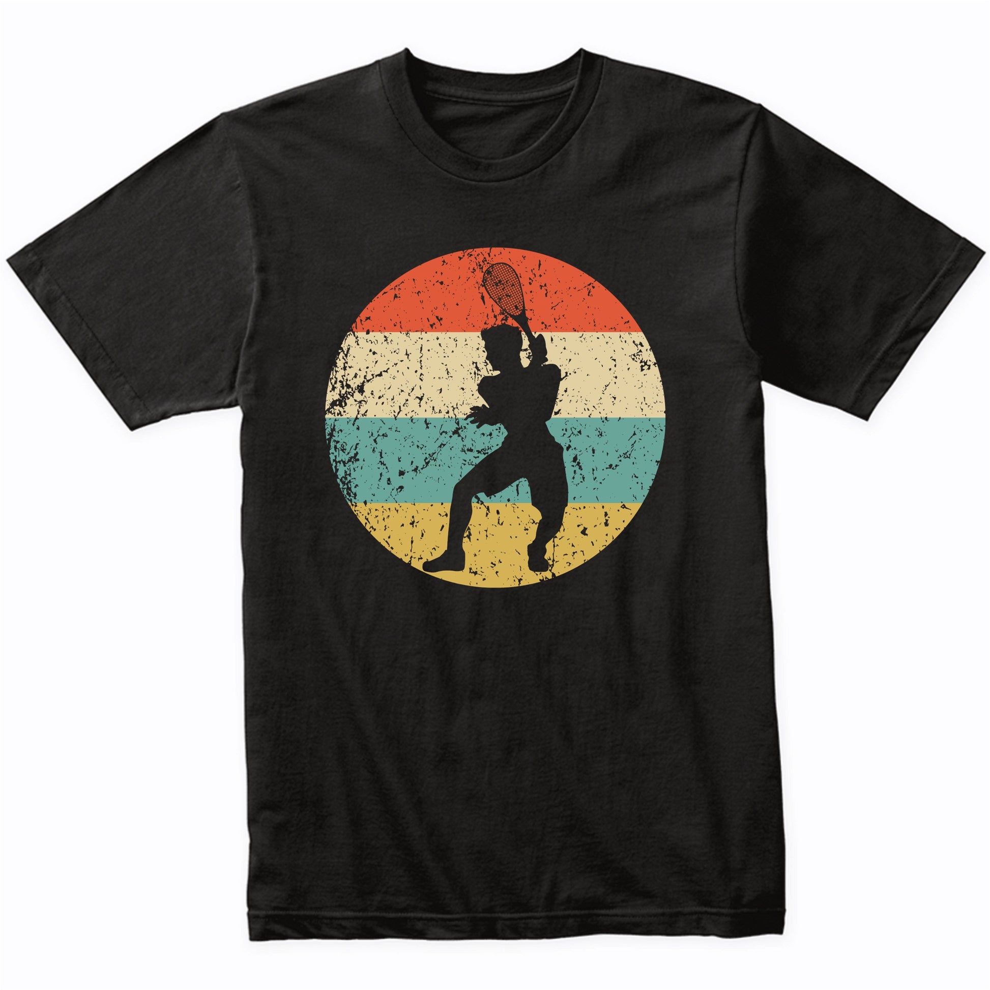 Racquetball Player Silhouette Retro Sports T-Shirt