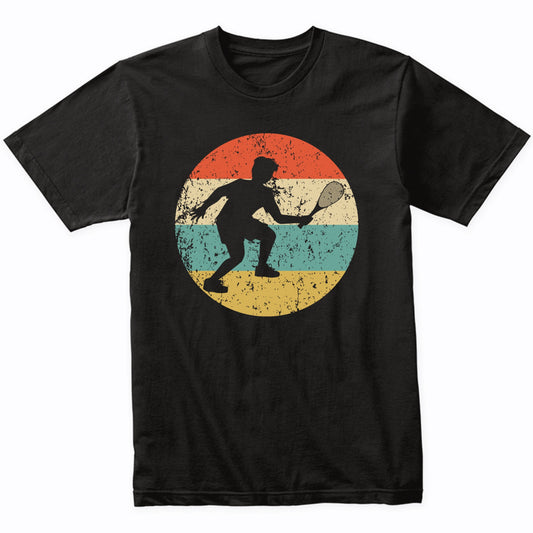 Racquetball Player Silhouette Retro Sports T-Shirt