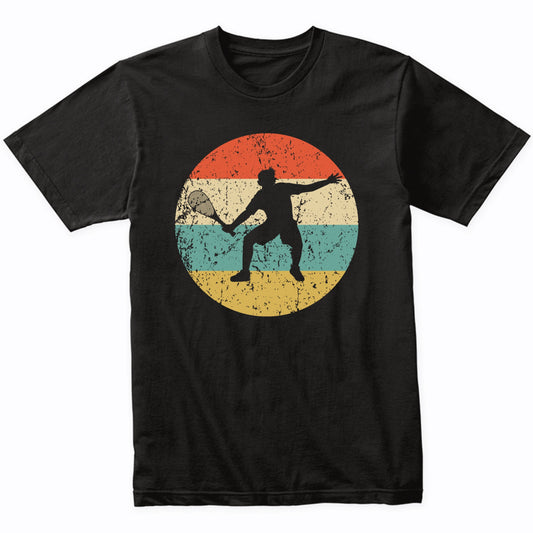 Racquetball Player Silhouette Retro Sports T-Shirt