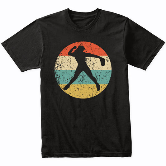 Softball Player Silhouette Retro Sports T-Shirt