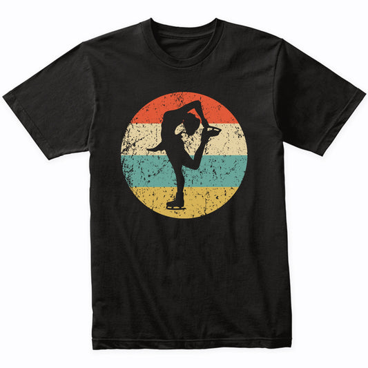 Figure Skater Silhouette Retro Figure Skating T-Shirt