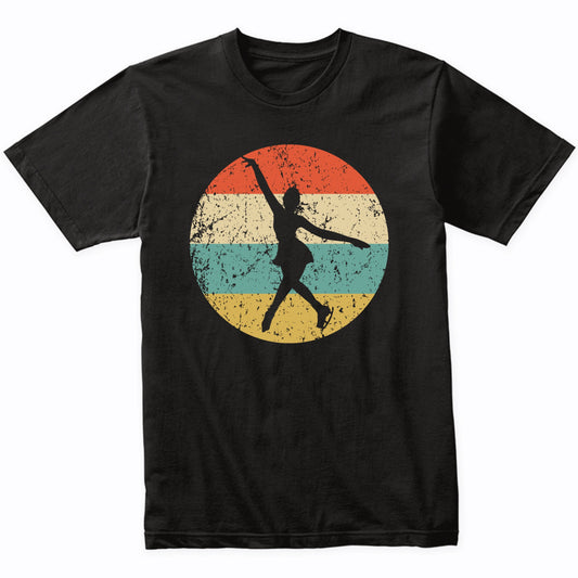Figure Skater Silhouette Retro Figure Skating T-Shirt