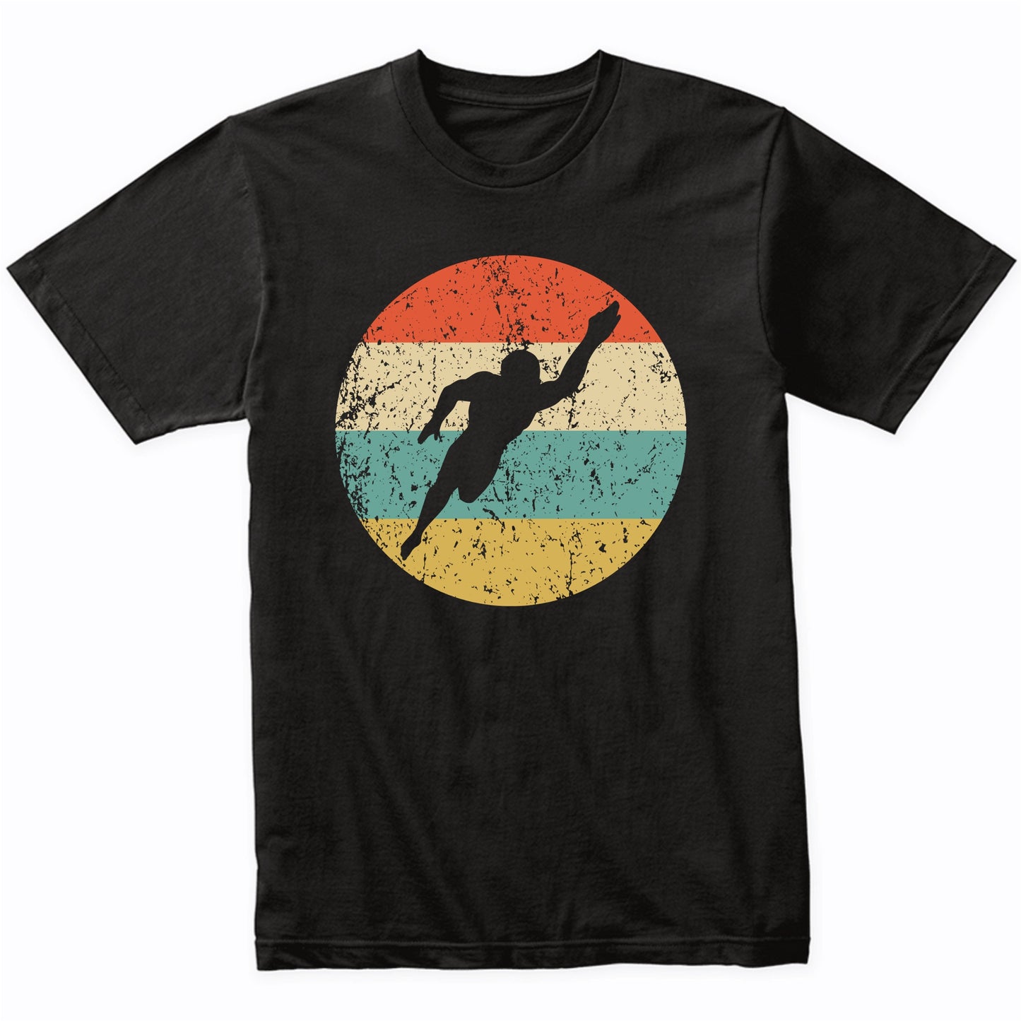 Swimmer Silhouette Retro Swimming T-Shirt