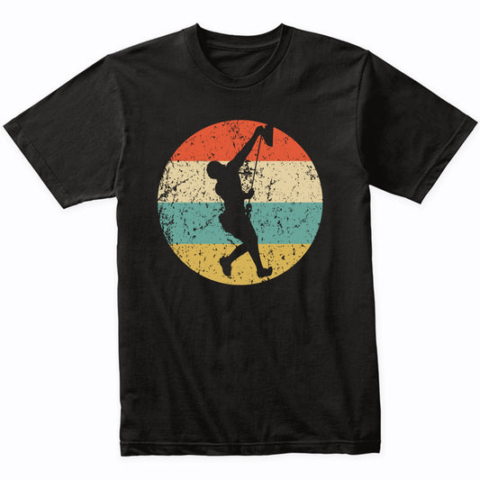 Rock Climber Silhouette Retro Rock Climbing T-Shirt