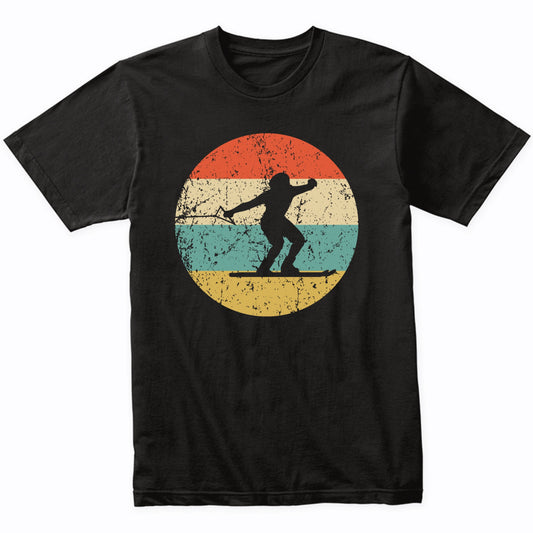 Waterskiing Silhouette Retro Waterskier T-Shirt