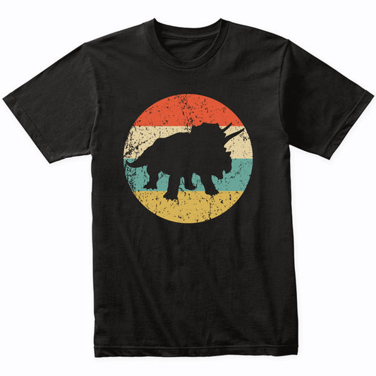 Triceratops Silhouette Retro Dinosaur T-Shirt