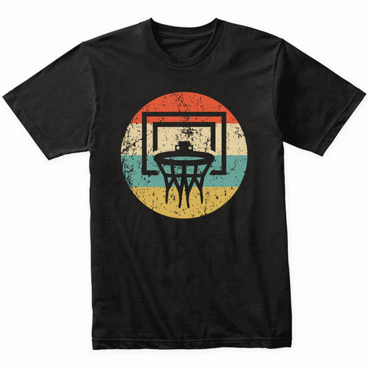 Basketball Hoop Net Icon Retro Basketball T-Shirt