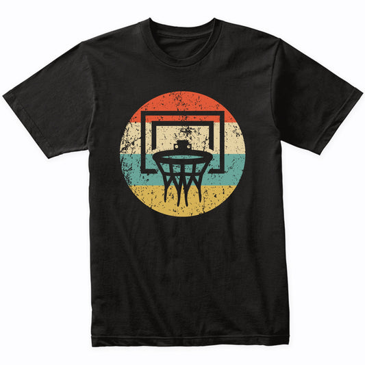 Basketball Hoop Net Icon Retro Basketball T-Shirt
