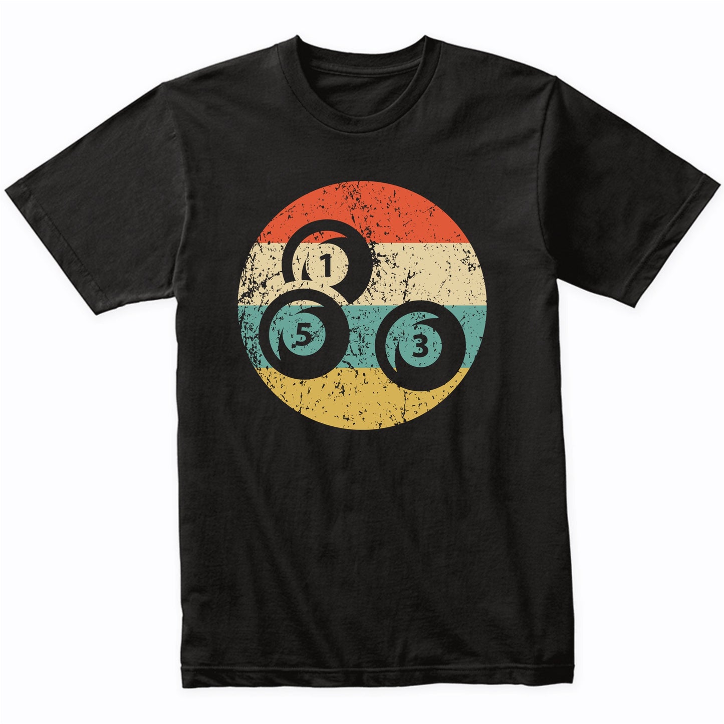 Pool Balls Icon Retro Billiards T-Shirt