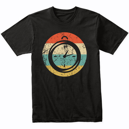 Stopwatch Icon Retro Track and Field Coach T-Shirt