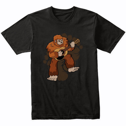 Bigfoot Guitar Shirt - Sasquatch Playing Guitar T-Shirt