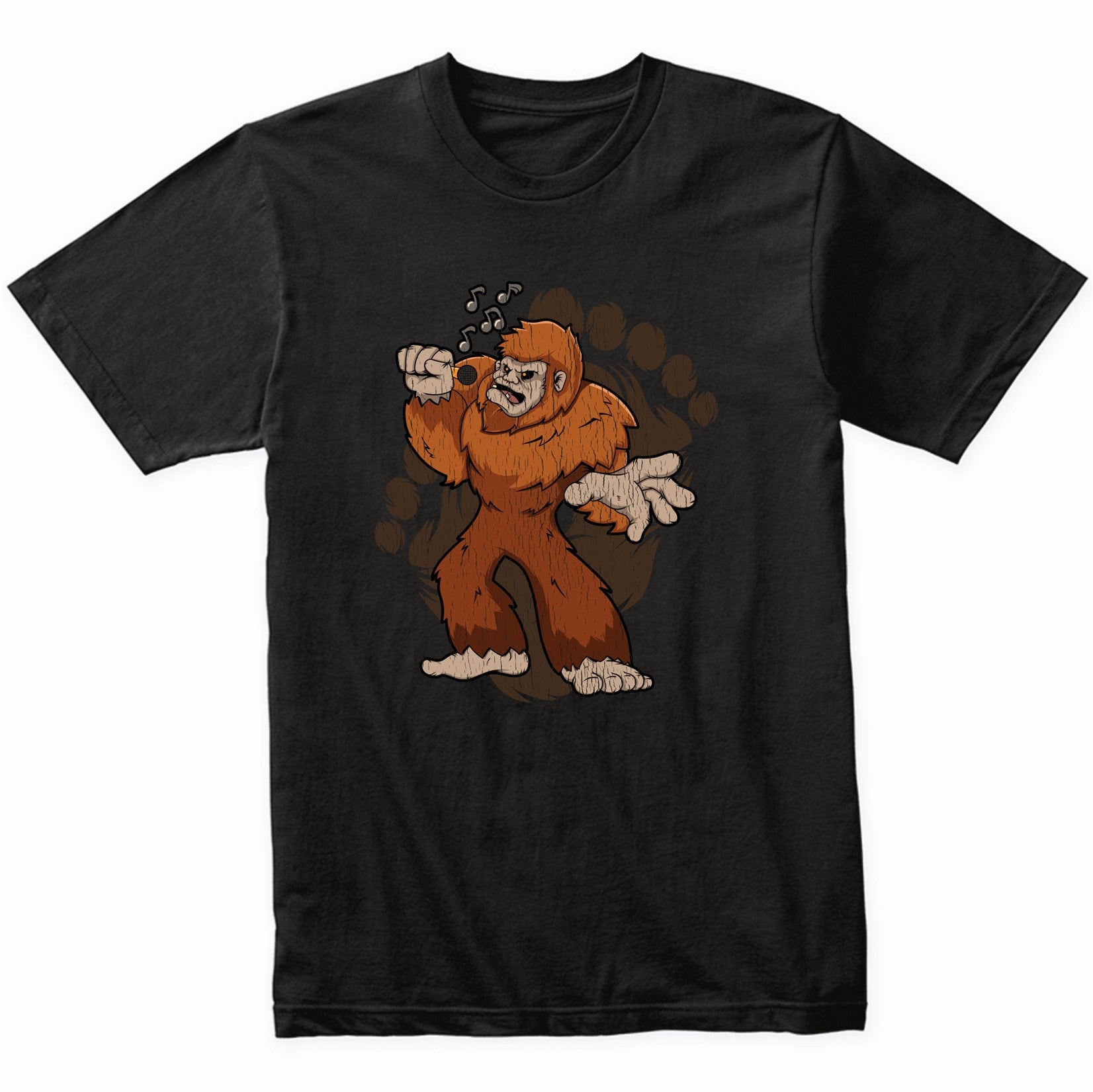 Bigfoot Karaoke Shirt - Sasquatch Singing T-Shirt