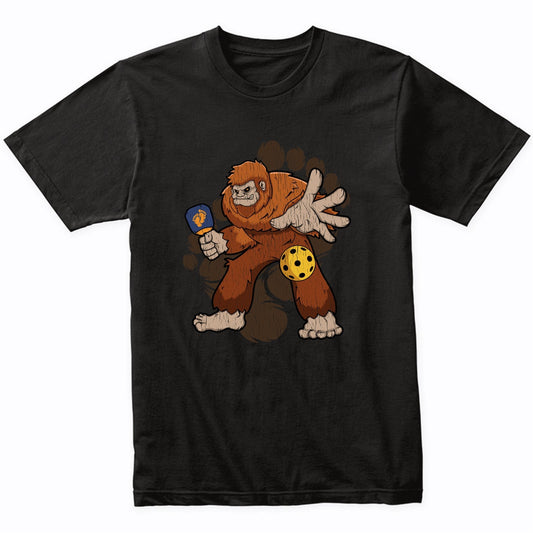 Bigfoot Pickleball Shirt - Sasquatch Playing Pickleball T-Shirt