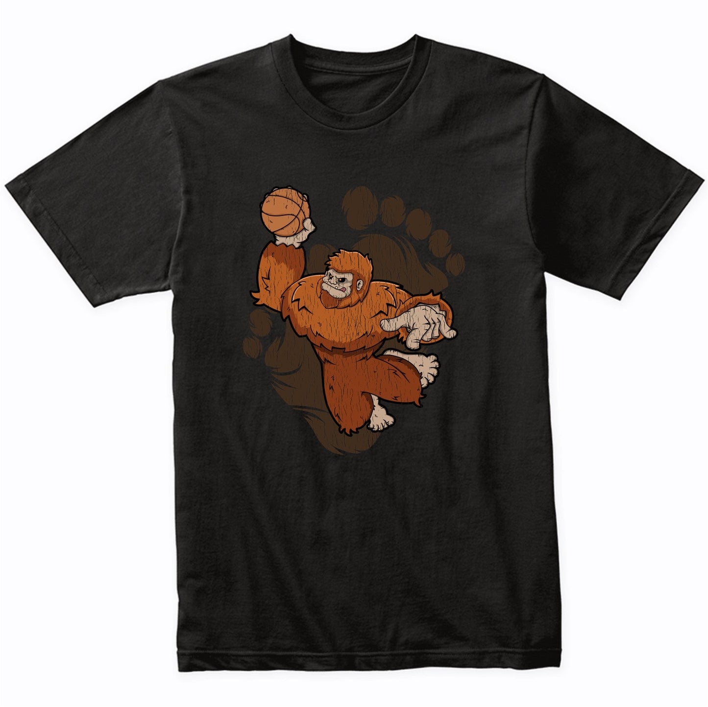 Bigfoot Basketball Shirt - Sasquatch Dunking T-Shirt