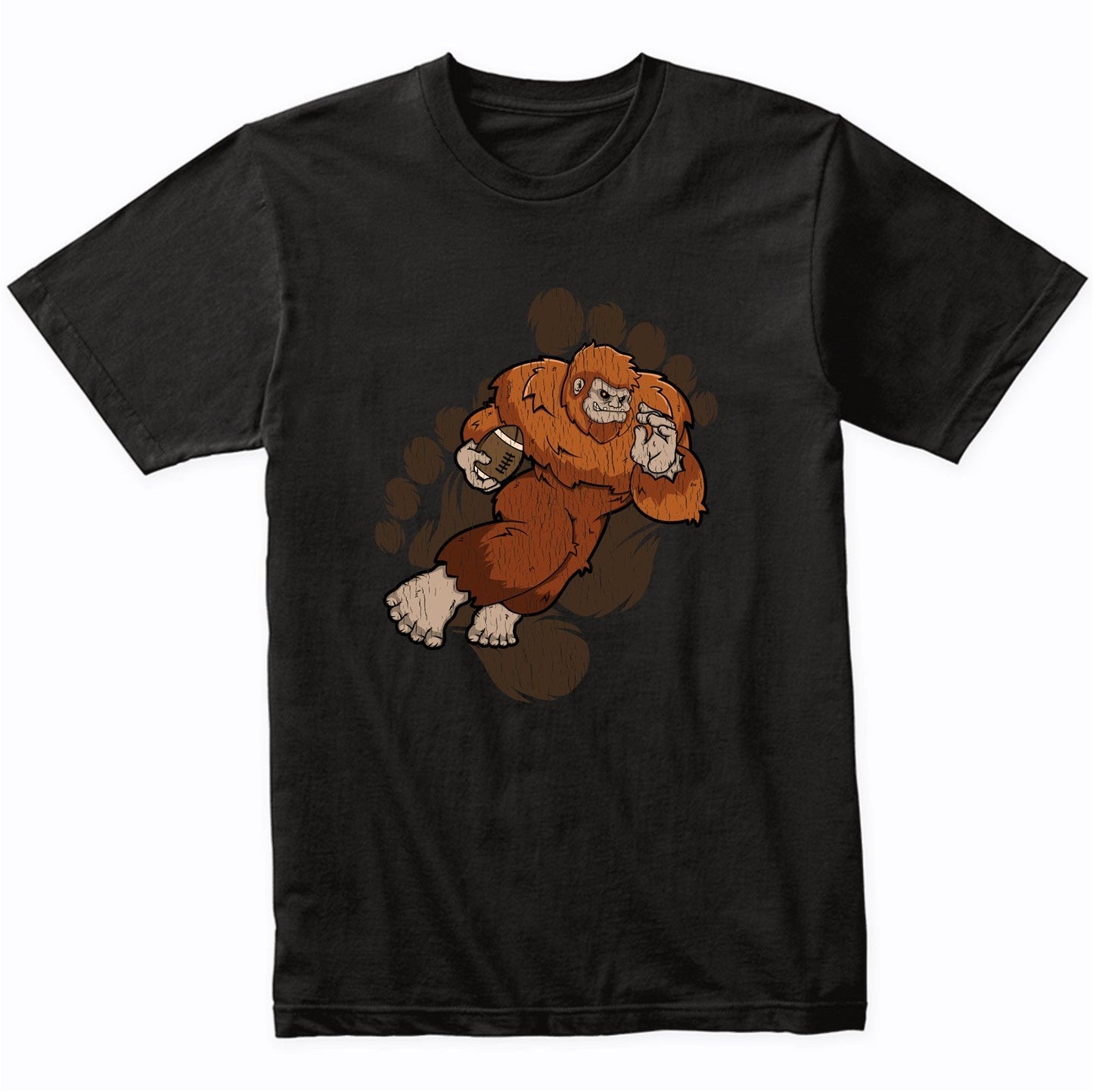 Bigfoot Football Shirt - Sasquatch Running Back T-Shirt