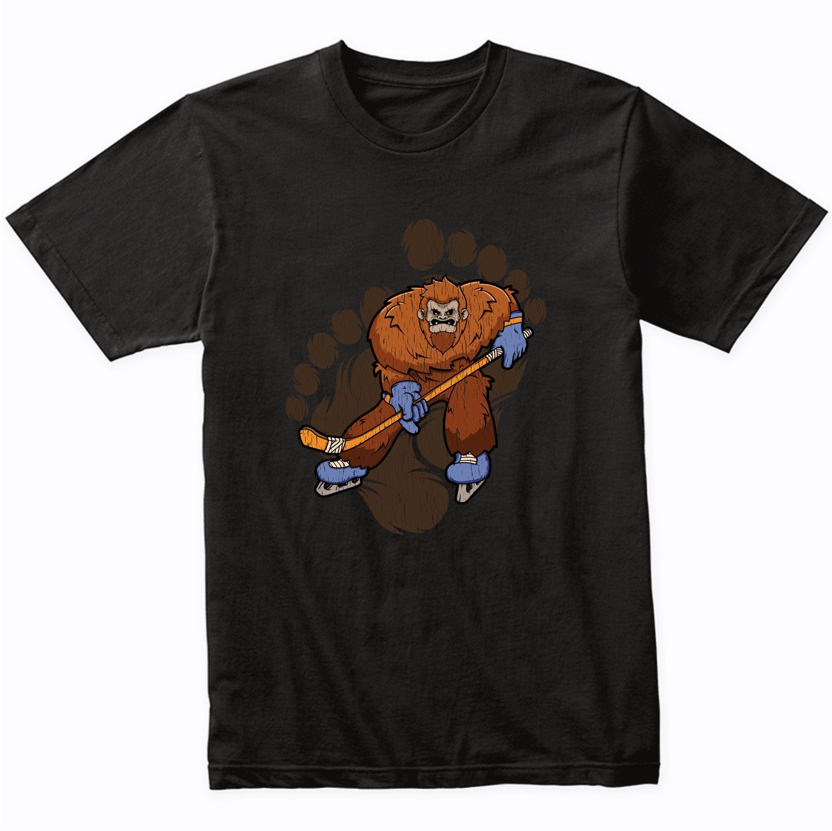 Bigfoot Hockey Shirt - Sasquatch Ice Hockey T-Shirt