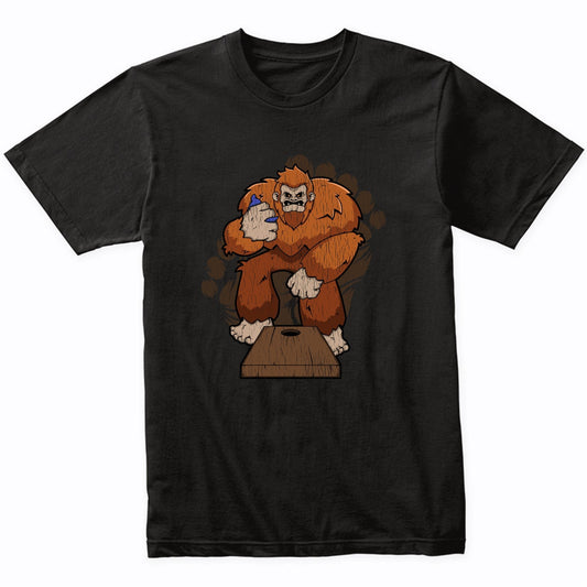 Bigfoot Cornhole Shirt - Sasquatch Playing Cornhole T-Shirt