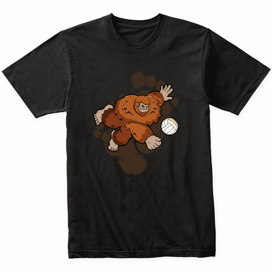 Bigfoot Volleyball Shirt - Sasquatch Volleyball Dig T-Shirt