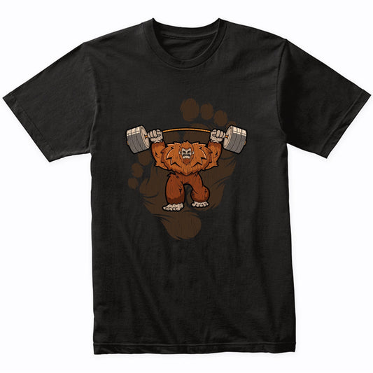 Bigfoot Weightlifting Shirt - Sasquatch Lifting Weights T-Shirt