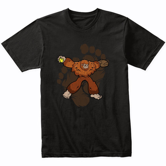 Bigfoot Softball Shirt - Sasquatch Softball Pitcher T-Shirt