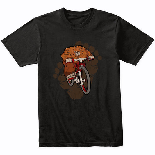 Bigfoot Cycling Shirt - Sasquatch Riding Bike T-Shirt