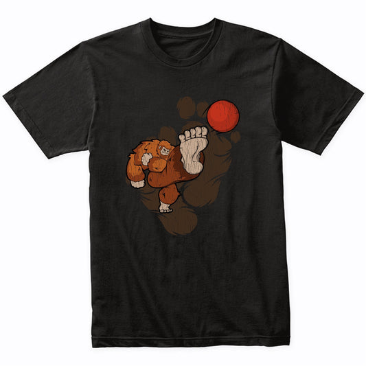 Bigfoot Kickball Shirt - Sasquatch Playing Kickball T-Shirt