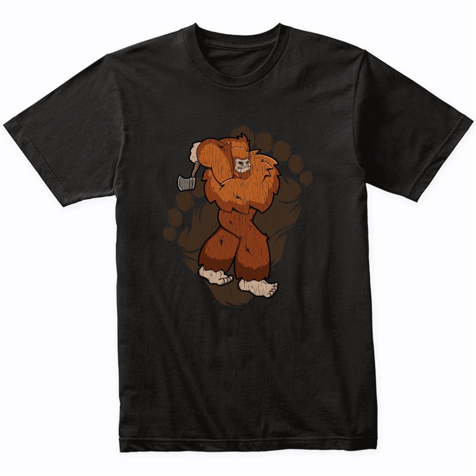 Bigfoot Axe Throwing Shirt - Sasquatch Throwing Axe T-Shirt