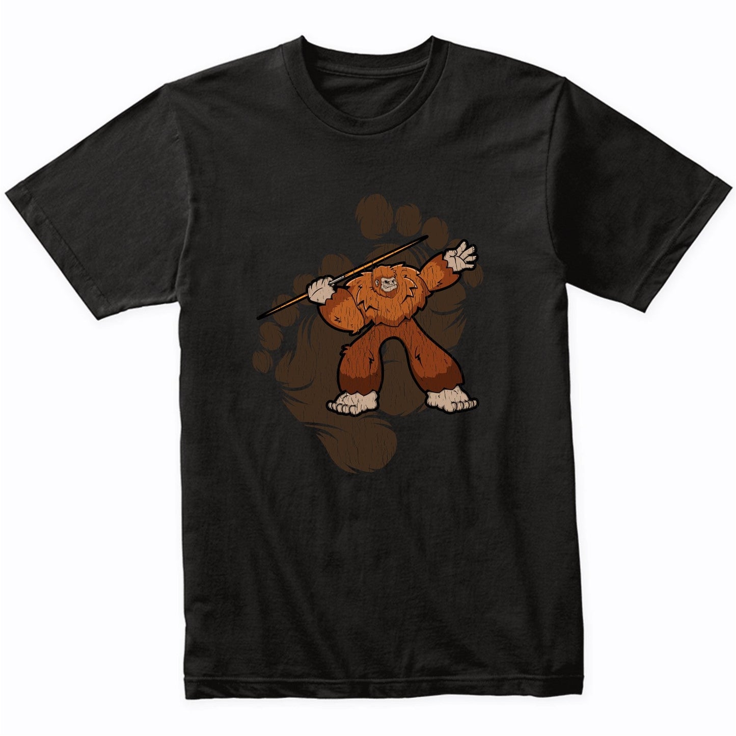 Bigfoot Javelin Throw Shirt - Sasquatch Throwing Javelin T-Shirt