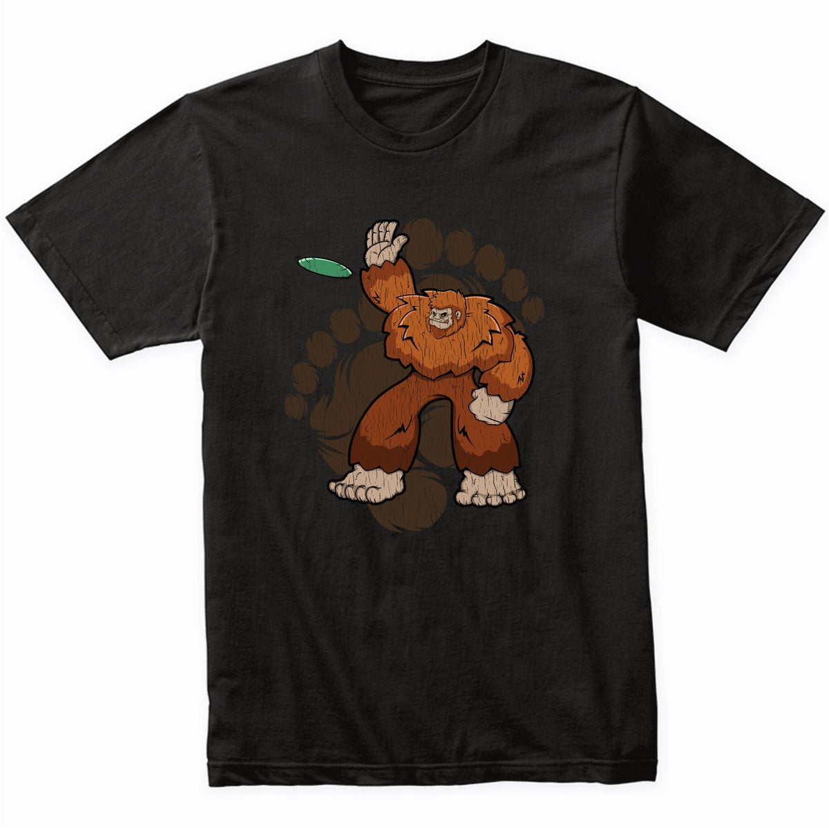 Bigfoot Disc Golf Shirt - Sasquatch Throwing Disc T-Shirt