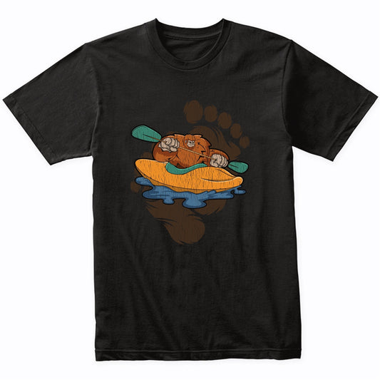 Bigfoot Kayaking Shirt - Sasquatch Paddling Kayak T-Shirt