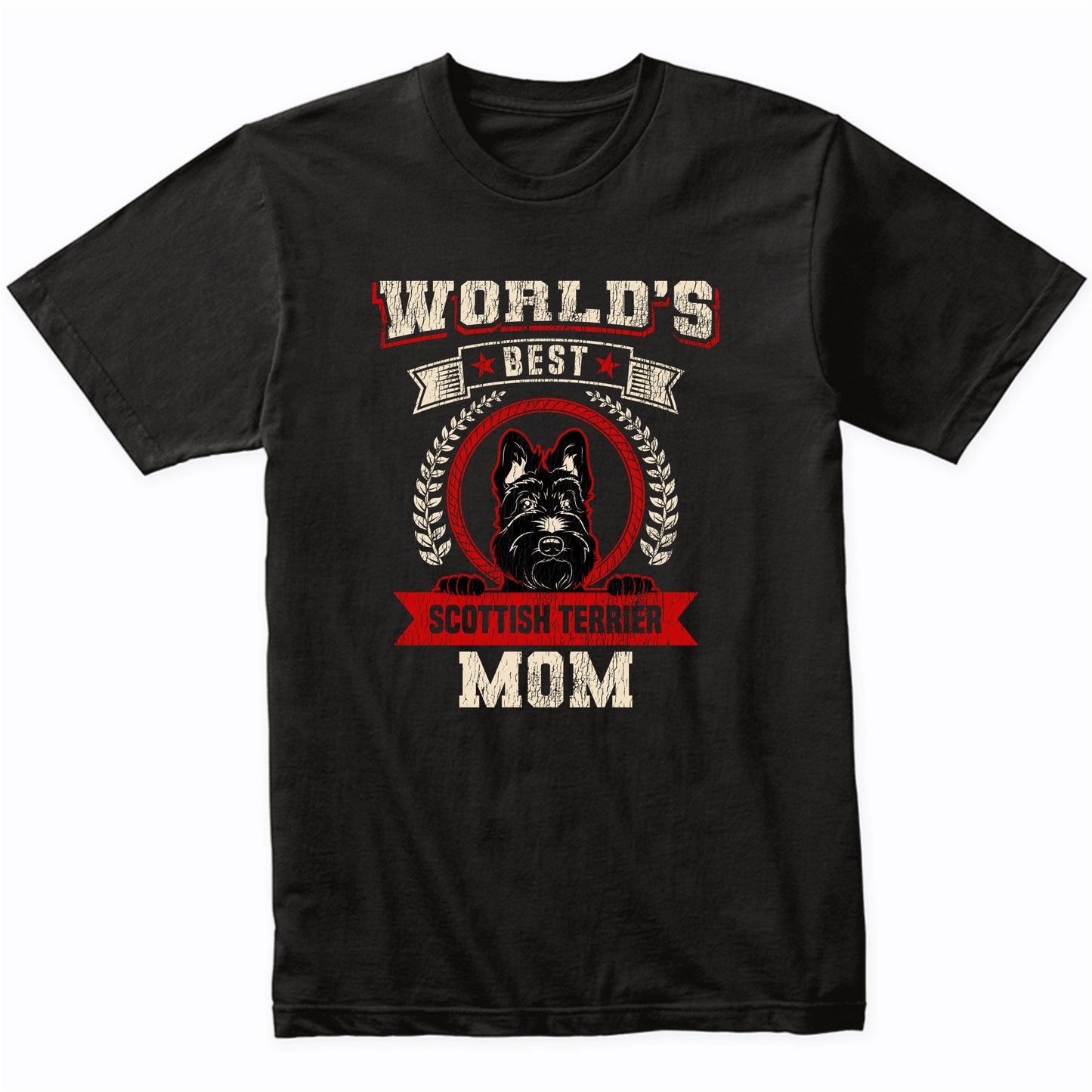 World's Best Scottish Terrier Mom Dog Breed T-Shirt