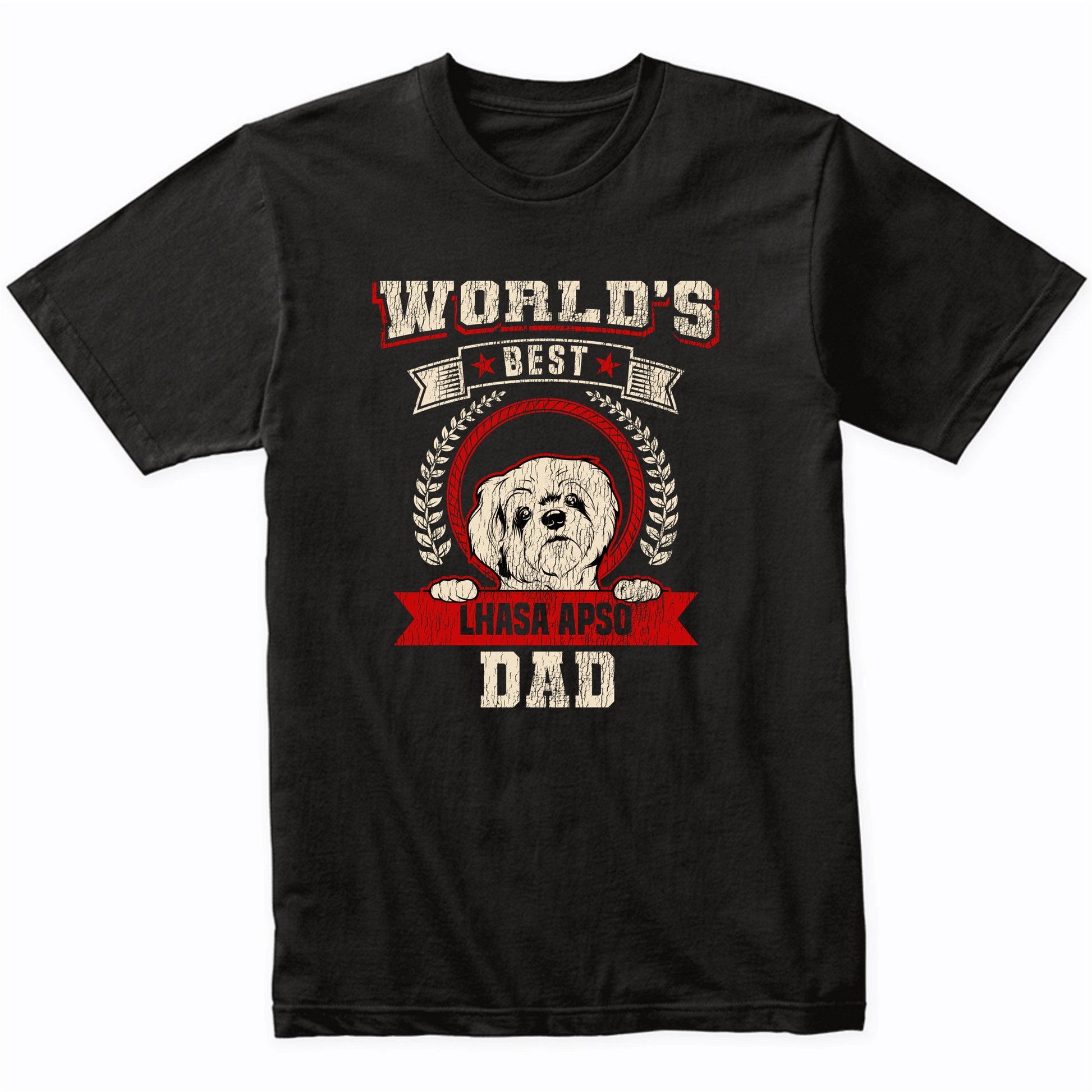 World's Best Lhasa Apso Dad Dog Breed T-Shirt