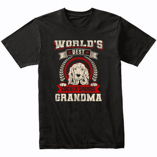 World's Best Cocker Spaniel Grandma Dog Breed T-Shirt