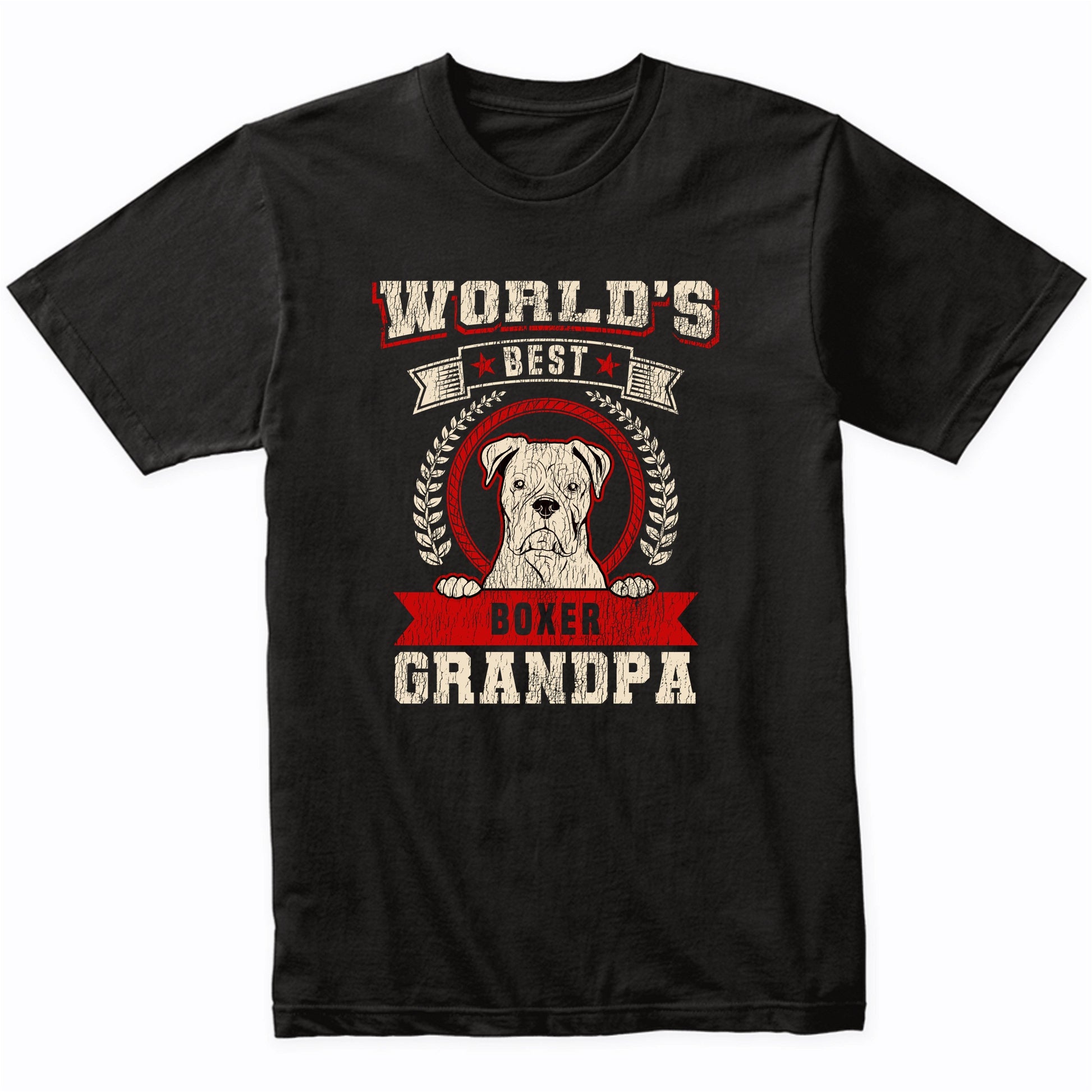 World's Best Boxer Grandpa Dog Breed T-Shirt