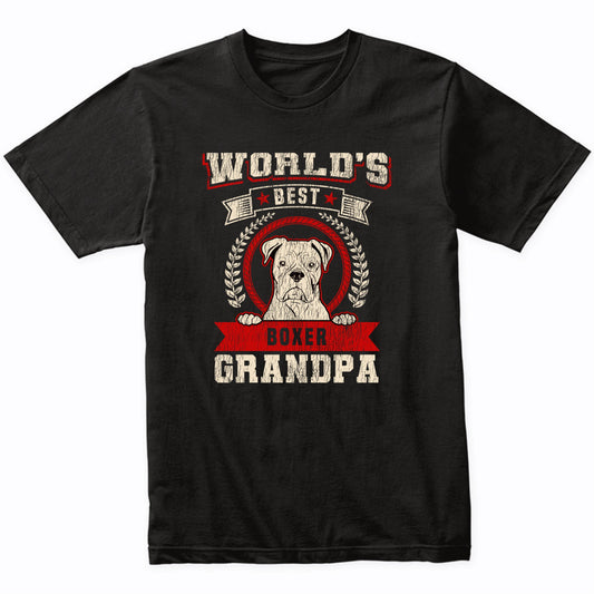 World's Best Boxer Grandpa Dog Breed T-Shirt