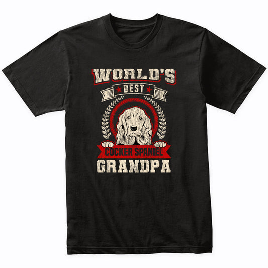 World's Best Cocker Spaniel Grandpa Dog Breed T-Shirt