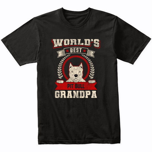 World's Best Pit Bull Grandpa Dog Breed T-Shirt