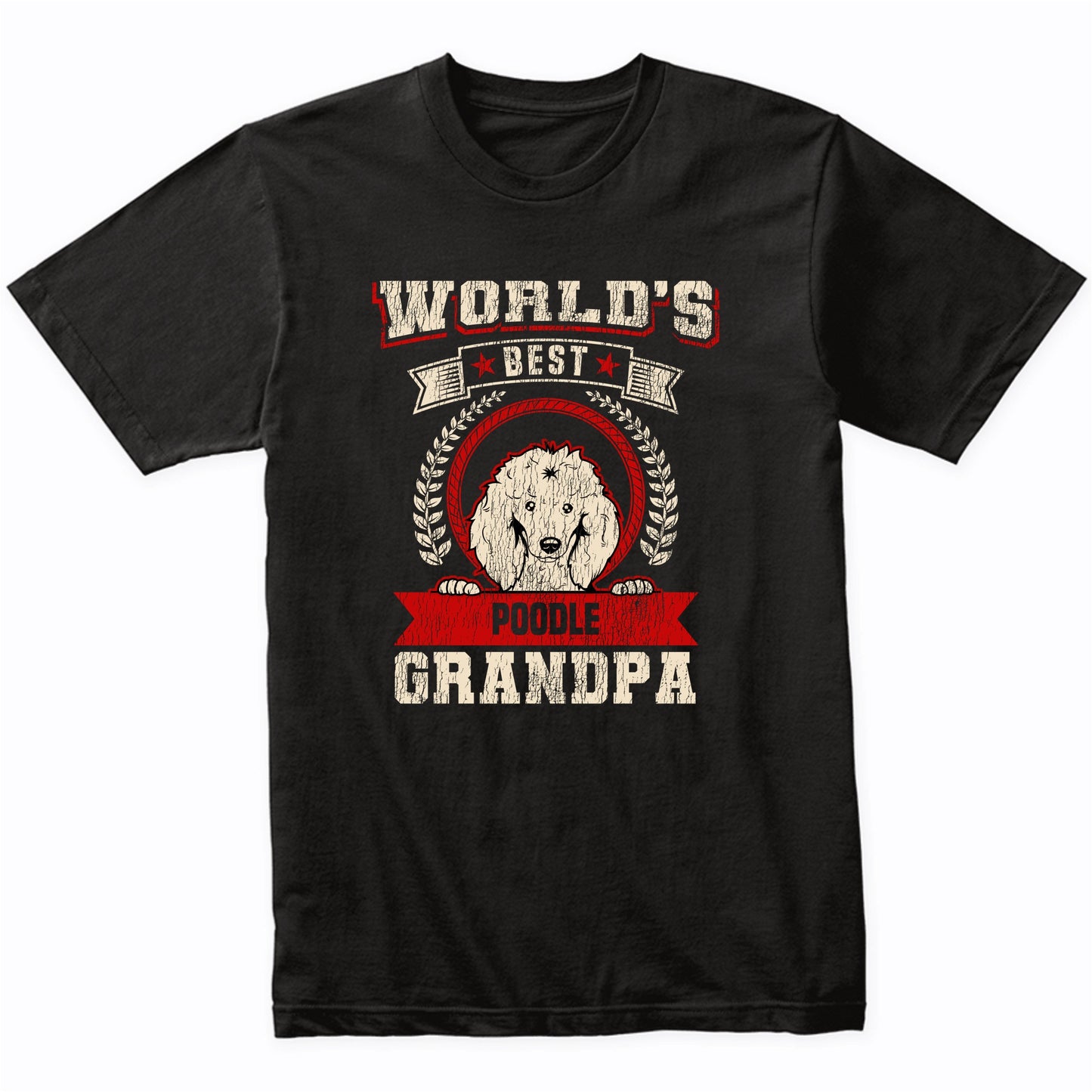 World's Best Poodle Grandpa Dog Breed T-Shirt