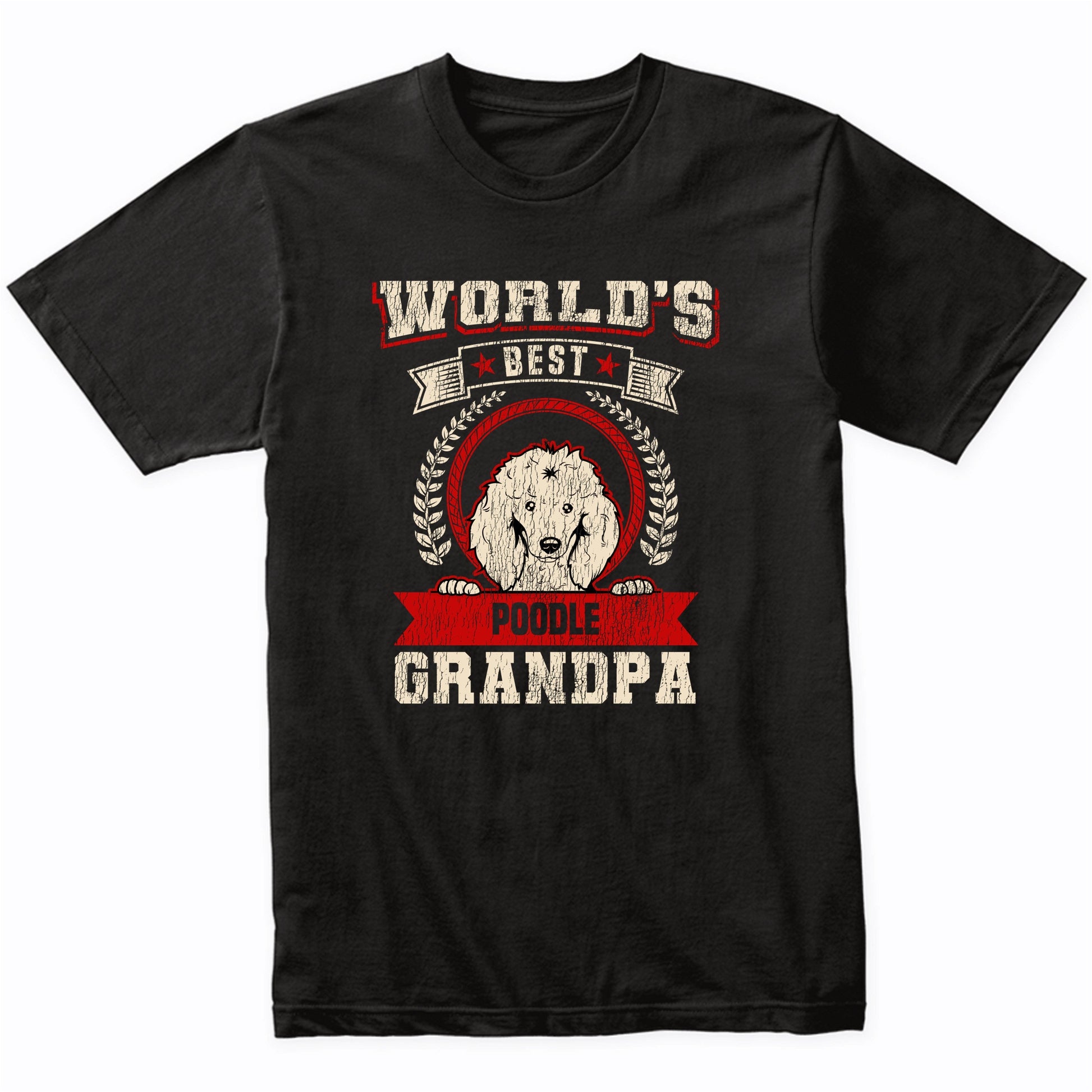 World's Best Poodle Grandpa Dog Breed T-Shirt