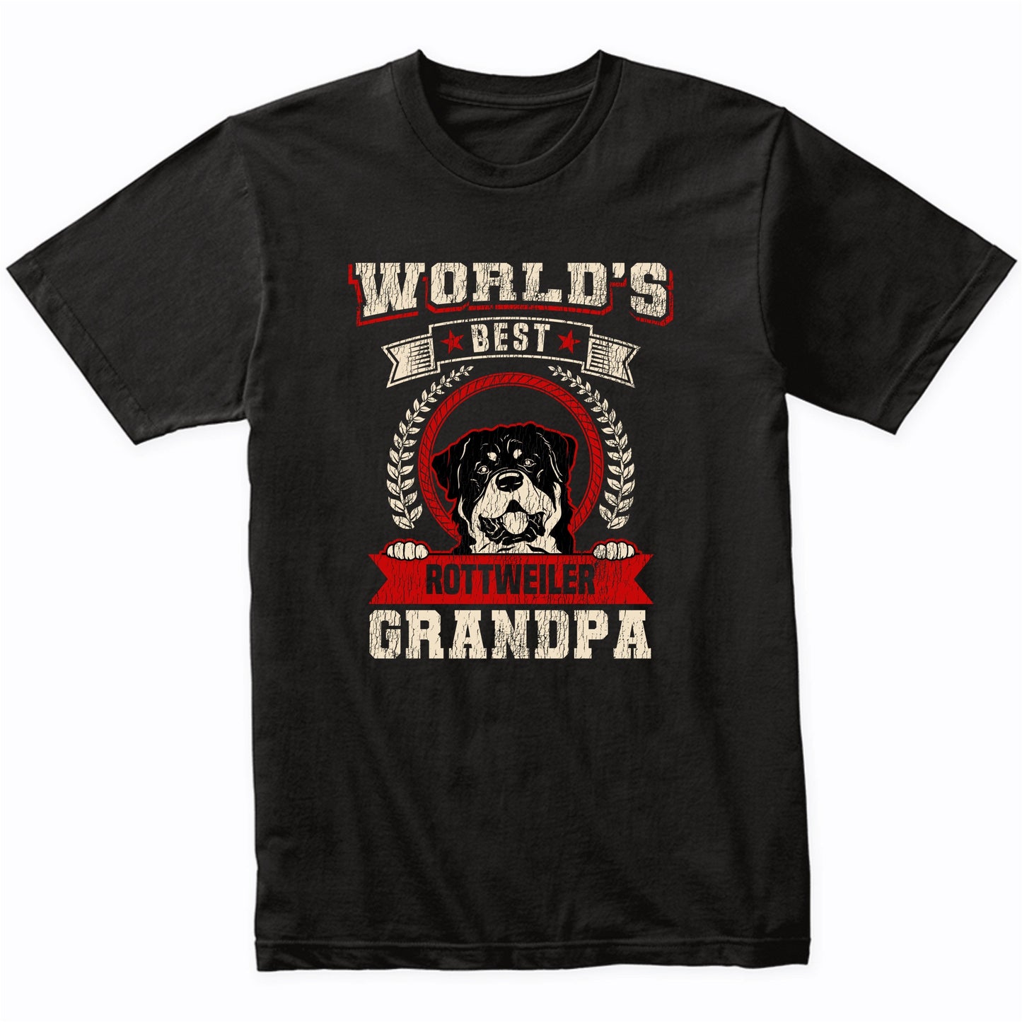 World's Best Rottweiler Grandpa Dog Breed T-Shirt