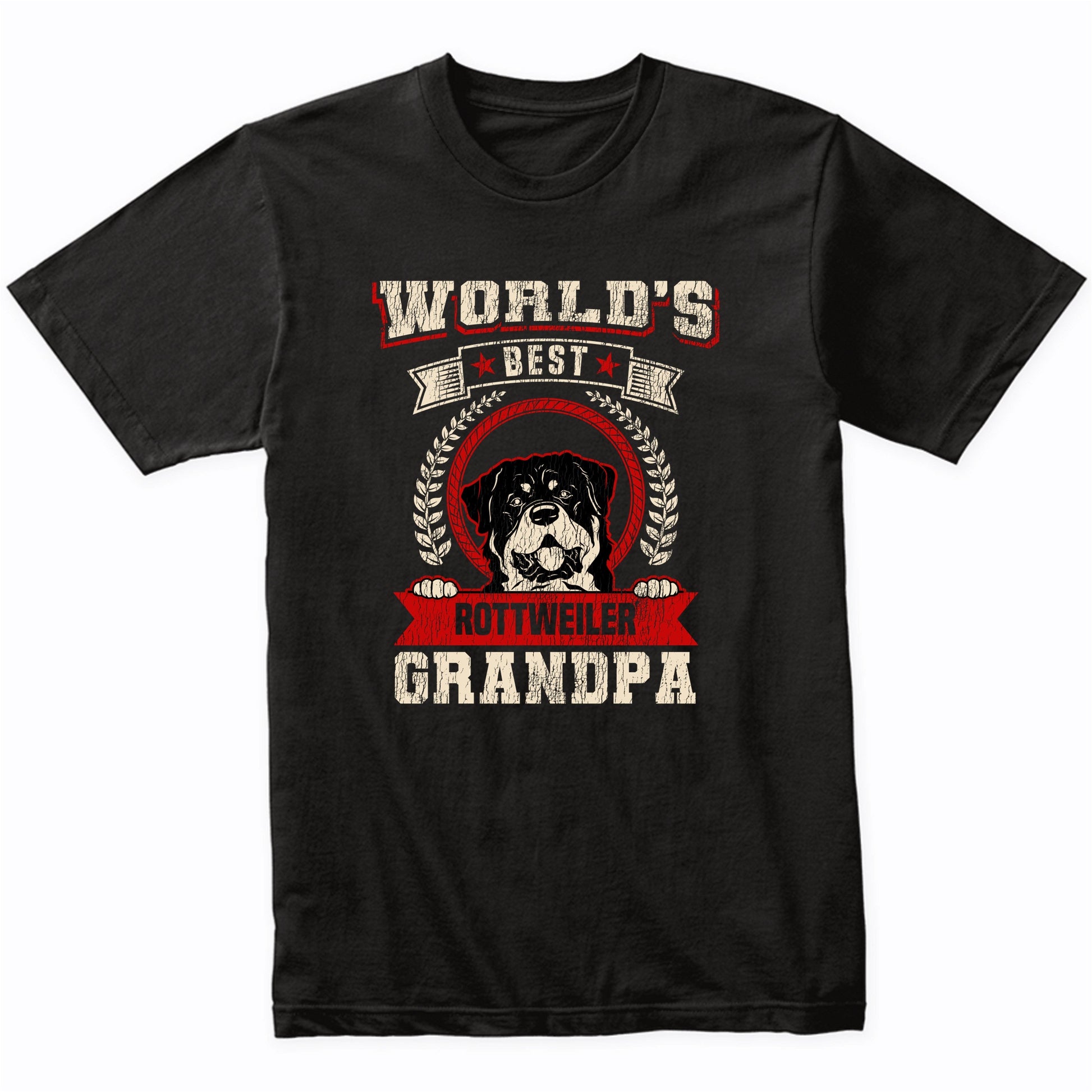 World's Best Rottweiler Grandpa Dog Breed T-Shirt