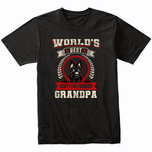 World's Best Scottish Terrier Grandpa Dog Breed T-Shirt