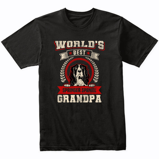 World's Best Springer Spaniel Grandpa Dog Breed T-Shirt