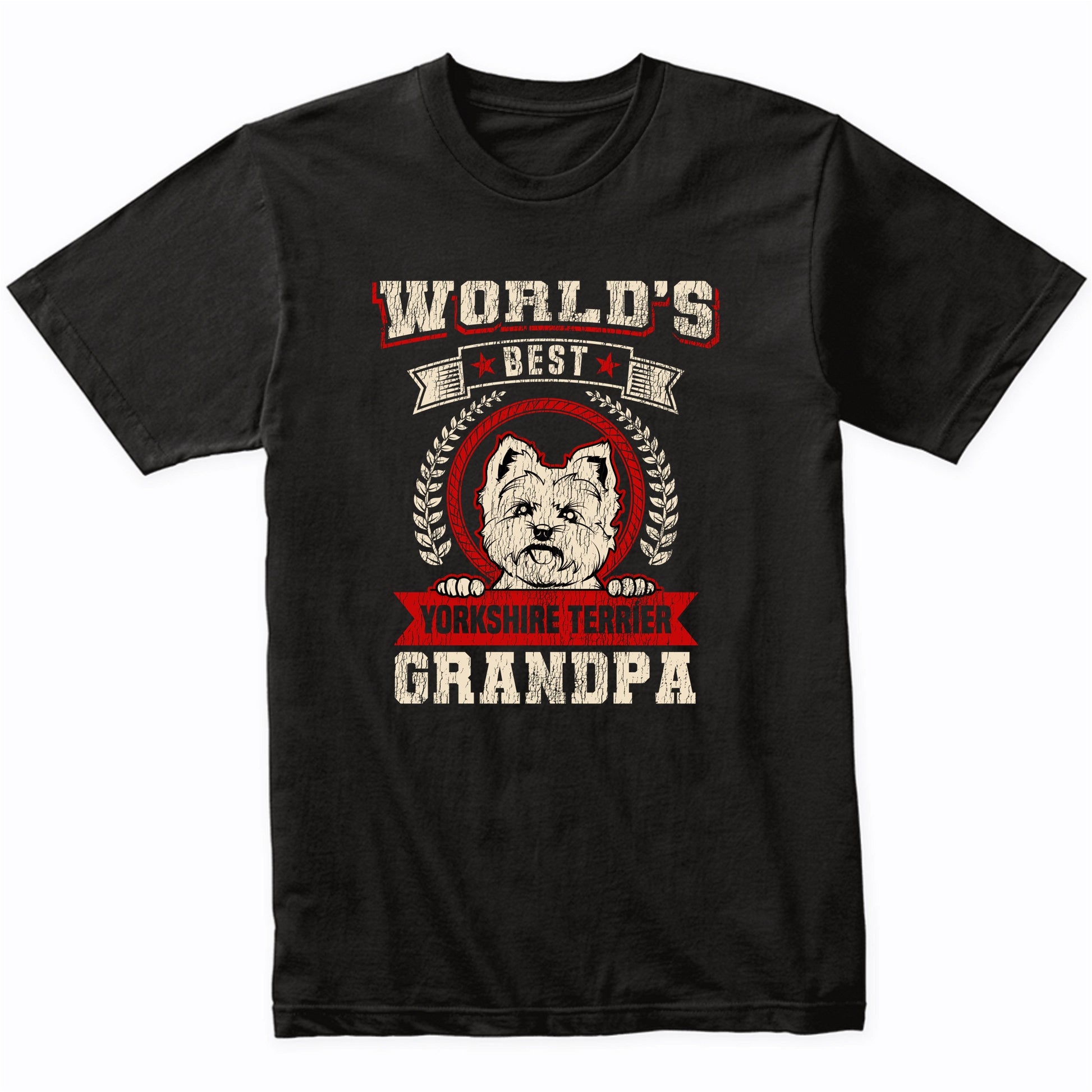 World's Best Yorkshire Terrier Grandpa Dog Breed T-Shirt