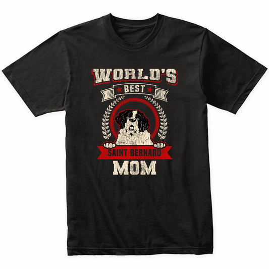 World's Best Saint Bernard Mom Dog Breed T-Shirt