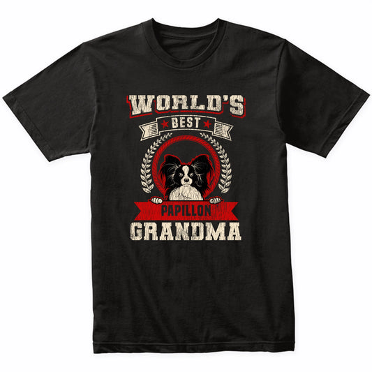 World's Best Papillon Grandma Dog Breed T-Shirt