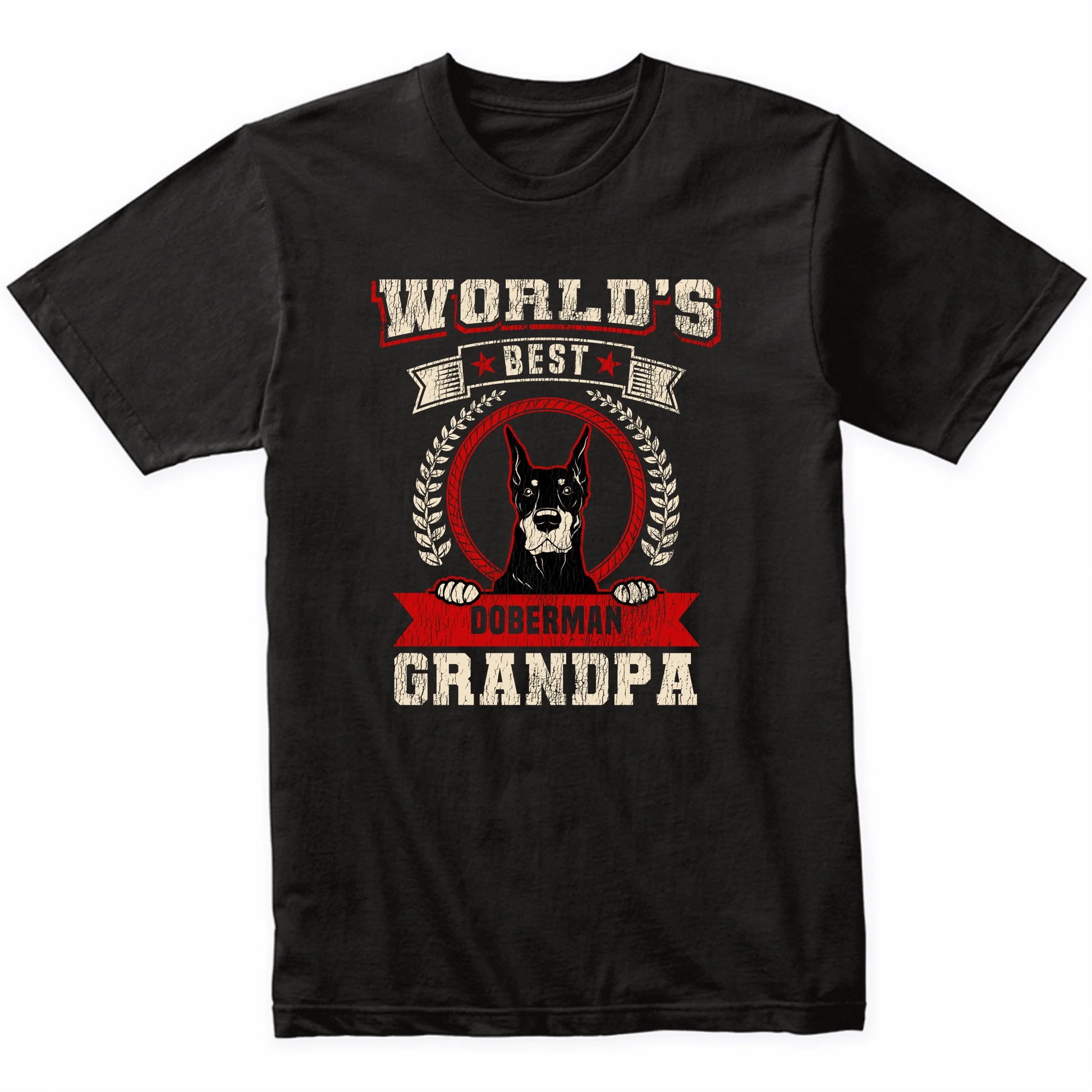 World's Best Doberman Grandpa Dog Breed T-Shirt