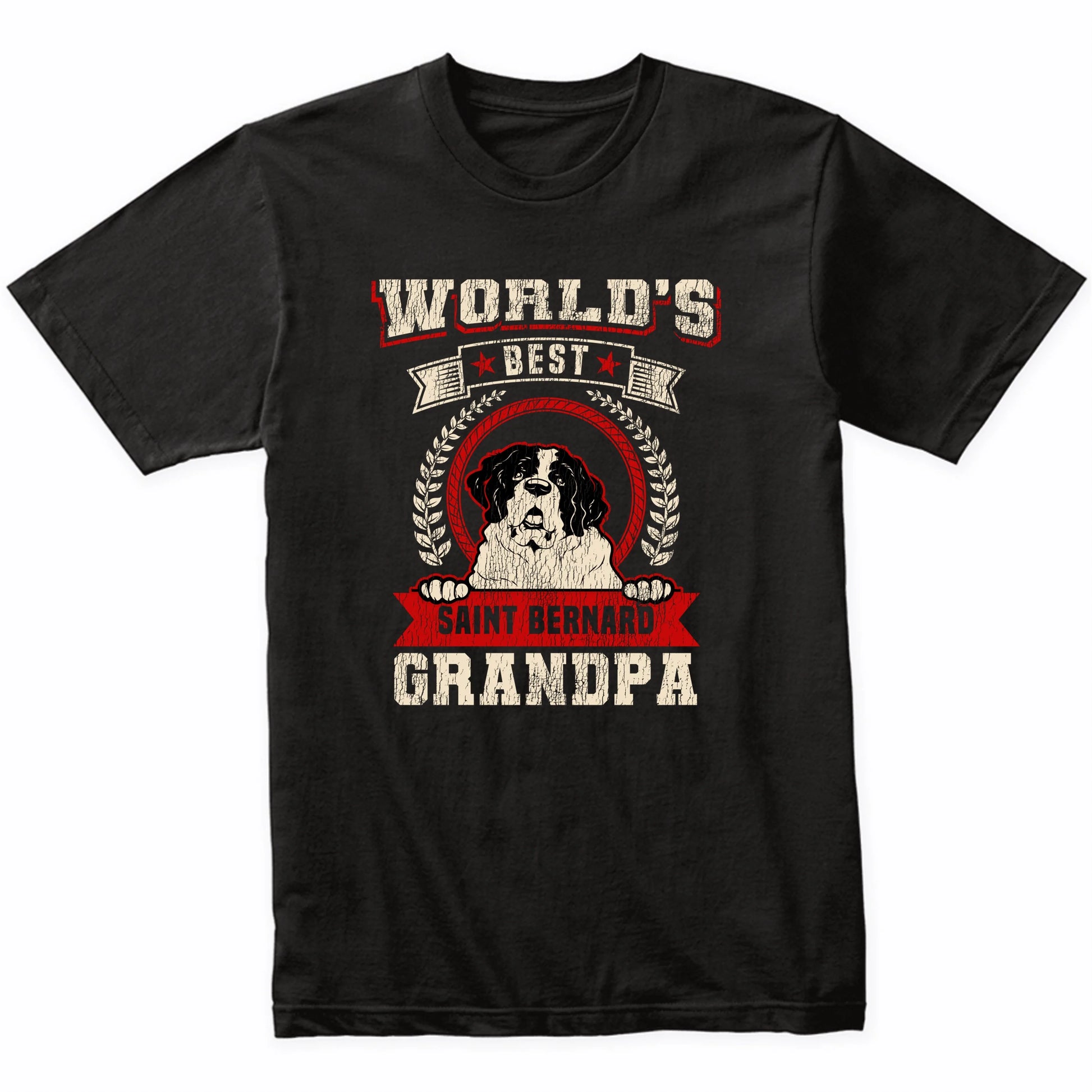 World's Best Saint Bernard Grandpa Dog Breed T-Shirt