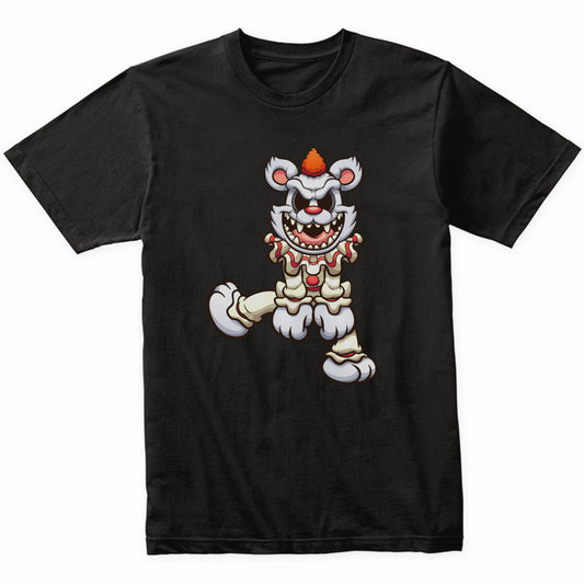 Demented Clown Teddy Bear Scary Deranged Bear Halloween T-Shirt